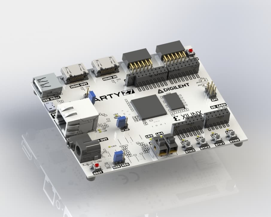 Digilent Arty Z7 FPGA Board - 3D Render